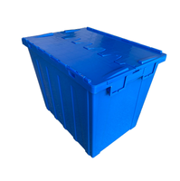 Caisse en plastique empilable de grande taille personnalisable, caisses de déménagement empilables pour la logistique et caisse en plastique de stockage verrouillable