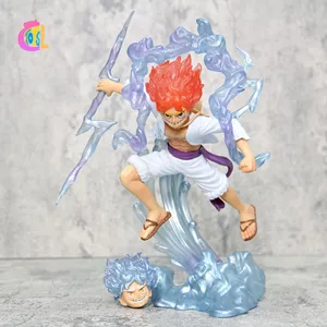 Wholesale Cartoon Characters One Pieces Action Figure Statue Double Head Interchangeable Flying Posture Nica Luffy Anime Figure