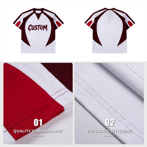 Felpa Personalizzata da <span class=keywords><strong>Uomo</strong></span> 100% Cotone a Maniche Corte con Stampa in Rilievo, Spalle Cadenti, Collo Tondo, Oversize - Product Image 5