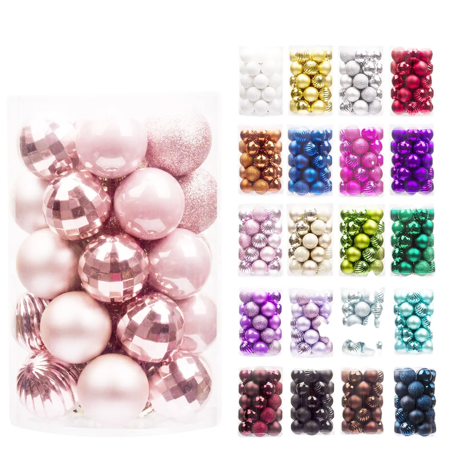 Best Verkopende Glanzend + Mat + Glitter Kerstballen Plastic Kerstversiering Bolas De Navidad Kerstbal En Boomversieringen