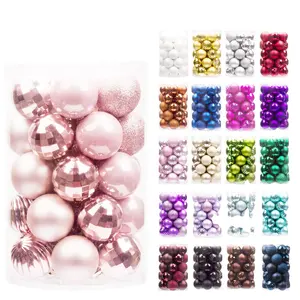 La migliore vendita shiny + matte + glitter Christmas balls decorazioni natalizie in plastica bolas de navidad Christmas ball & tree ornaments