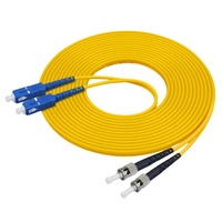Cable de conexión de fibra óptica monomodo dúplex 9/125 G652D PVC LSZH Cable de fibra con conector SC LC FC ST SM DX equipo de fibra óptica