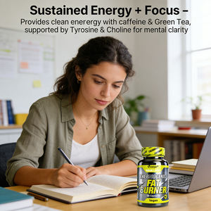 קפסולות הרזיה לגברים ונשים, תה ירוק אורגני עם קפאין, שורף שומן תרמוגני ומעכב תיאבון, במבצע חם בארה\\\"ב ובאיחוד האירופי, מתוצרת OEM. - Product Image 4