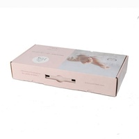 Custom Pink Printed Corrugated <strong>Baby</strong> Product Packaging Box with Plastic Handle Carry Box for <strong>Baby</strong> Toys Clothing and Retail