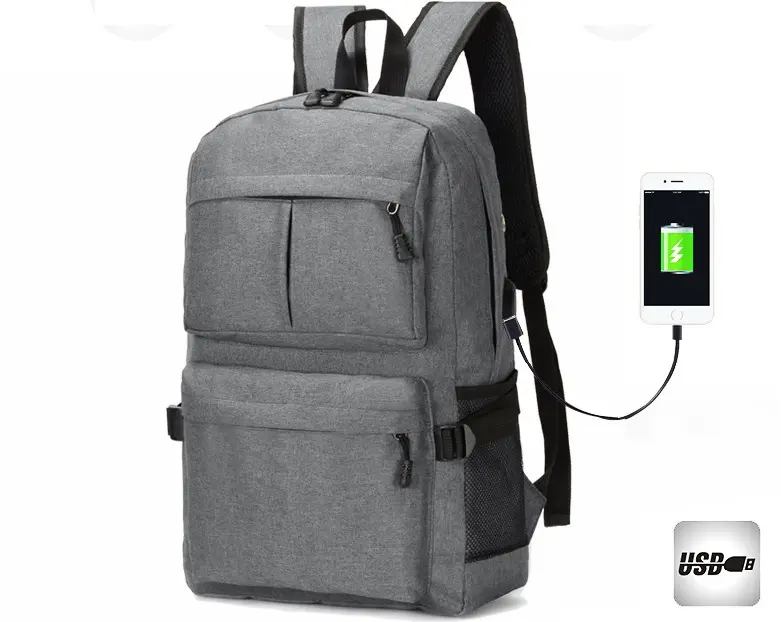 Nylon USB Charge Men Women Slight Shoulder Backpack Women Unsex Business Waterproof Lightweight Big Travel Backpacks Bags