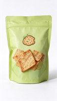 Sachets personnalisés refermables pour biscuits croustillants riches en protéines, idéaux pour les pauses quotidiennes et au bureau