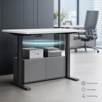 Bureau debout intelligent à réglage de hauteur, avec mémoire de position et anti-collision