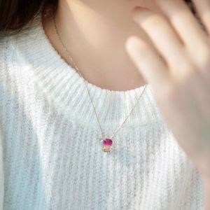 Dylam New Arrival <b>Initial</b> Letter <b>Necklace</b> S925 <b>Silver</b> 5A Zirconia Y Alphabet 26 Letters Gradient Color Crystal Pendant <b>Necklace</b> - Product Image 5