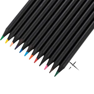Conjunto de lápis coloridos de alta qualidade, cor de madeira 72 colorida com caixa de papel para crianças
