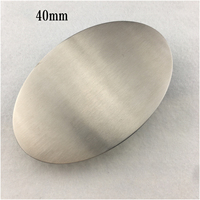 Grosir gesper sabuk persegi panjang unik 3.5cm 4.0cm gesper pelat baja tahan karat Oval halus untuk sabuk kulit