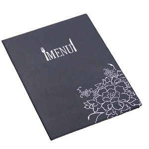 12 Pieces Black Menu Covers PVC Waterproof Restaurant Cafe Bar Fold Menu Book 2 View Double Fold Angled Corners Menu Covers For Wine Drinks Cafes List Covers Set, 4.25 X 11 Inches - View #2