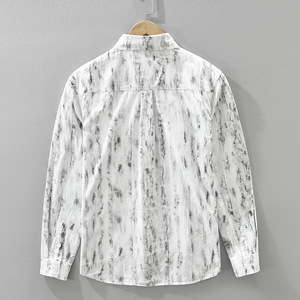 เสื้อเชิ้ตแขนยาวสำหรับบูติคสำหรับผู้ชายเสื้อเชิ้ตลำลองผูกย้อมสีสั่งทำได้ - Product Image 2