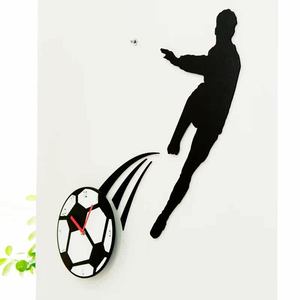 Creative Soccer <b>Wall</b> <b>Clock</b> Irregular Shape <b>Silent</b> Quartz Movement For Bedroom Living Room - Product Image 3