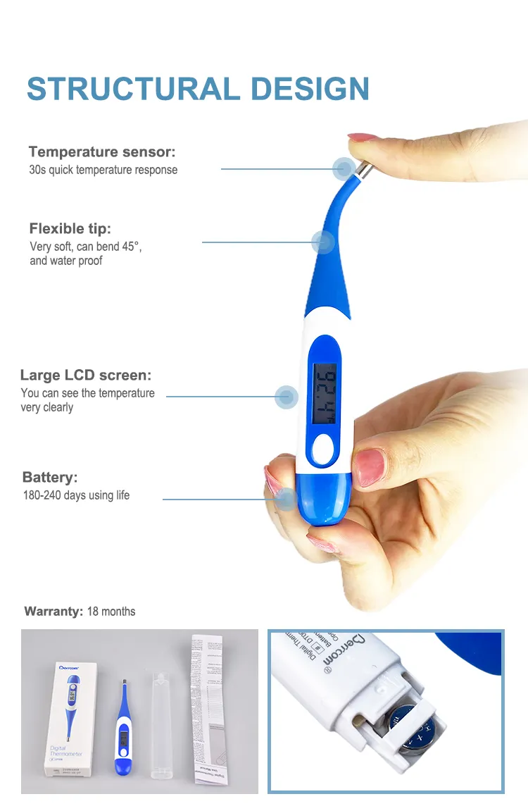 Baby Child Kid Adult Fever Clinical Basal Contact Digital Thermometer