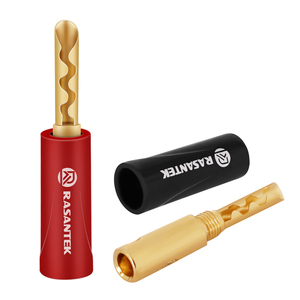 Negro/rojo cable de altavoz de audio conectores banana jack de 4mm terminal - Product Image 1