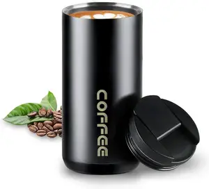 Оптовые продажи chong кофейных чашек-Многоразовые крышки для кофейной чашки, вакуумная кружка для воды и кофе с крышкой, стальная кофейная чашка