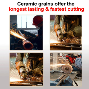 Disques de <span class=keywords><strong>meuleuse</strong></span> à lamelles abrasives Oxyde d'aluminium en céramique 4/4. <span class=keywords><strong>Disque</strong></span> à lamelles de 5/5 pouces Support en fibre de verre pour le polissage du <span class=keywords><strong>bois</strong></span> en acier inoxydable - Product Image 6