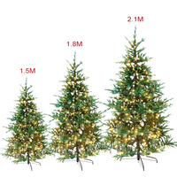 Sapin de Noël artificiel géant pliable de luxe pour l'extérieur de haute qualité avec décoration