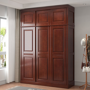 Armoire coulissante en bois massif Dazhang Jiaju, meuble de rangement pour chambre à coucher, design gain de place, style moderne - Product Image 2