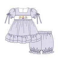 Puresun Neueste Designs Mardi Gras Kinderkleidung Bestickte Babymädchen-Kleidung Kinderbekleidung