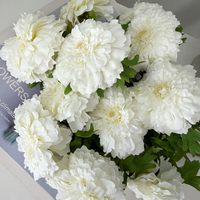Bunga Marigold Putih Tangkai Pendek Crossostephium Chinense Sutra Buatan Gerbera Realistis untuk Pernikahan, Hari Valentine, Paskah