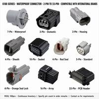 Conector Automotriz Impermeable Serie 6188, Kit de 2 Pines Rectos, Carcasa, Terminal, Conector de Sensor para PCB, Compatible con OEM IATF16949