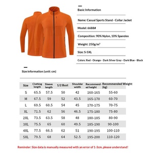Nouvelle veste de sport d'extérieur automne 2026 pour homme – Col montant zippé intégral en nylon polyamide uni, manches longues, pour fitness, course et entraînement - Product Image 2