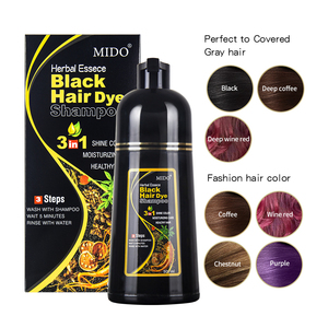 Entrega rápida 3-en-1 Champú de color de cabello orgánico Bolsita Sin amoníaco Herbal Entrega rápida 3-en-1 Champú de tinte de cabello orgánico - Product Image 4