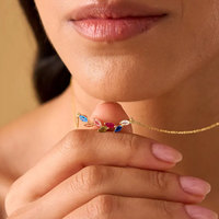 Collier personnalisé avec pierre de naissance, bijoux de famille, collier délicat pour maman, cadeau significatif