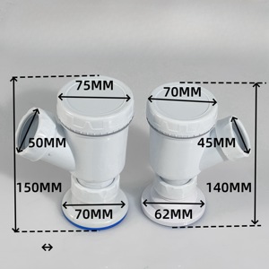 Piège de vidange de bassin en PP pour salle de bain et cuisine avec bol en acier inoxydable Raccord de <span class=keywords><strong>plomberie</strong></span> en plastique Déchets de sol <span class=keywords><strong>Accessoires</strong></span> de salle de bain - Product Image 2