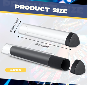 Tubo Protector de Cartas Coleccionables (TCG) en Forma de Prisma, Impermeable, de Plástico Resistente, con Logotipo Personalizado y Tapas Negras - Product Image 2