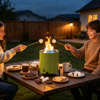 Brasero de jardin à bois OEM en acier inoxydable pour barbecue extérieur, vente en gros, idéal pour le camping