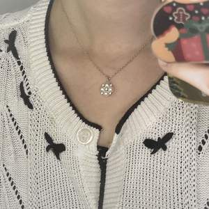 S925 Pure Silver Japanese Sparkling Diamond Cross <b>Birthstone</b> <b>Necklace</b> Niche Design December <b>Birthstone</b> Lock Bone Pearl <b>Necklace</b> - Product Image 1