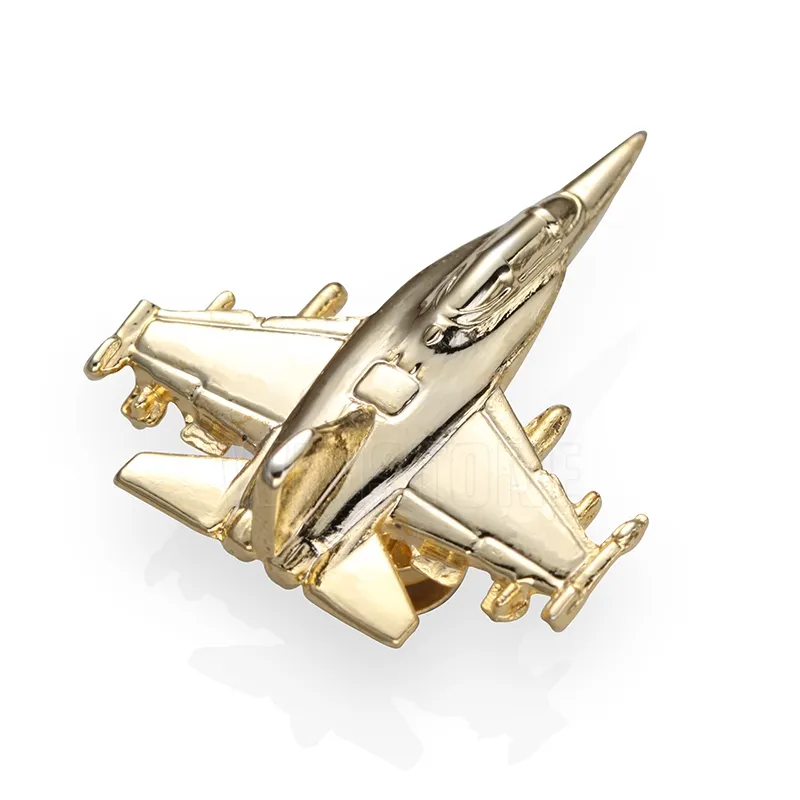 Custom 3D Die Cast Alloy Airliner Model Soft Enamel Lapel Pin Badges for Airline Airway Promotion