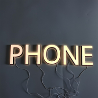 Kunden spezifische dekorative LED-Hintergrund beleuchtung im Freien Buchstaben Kanal Licht Logo Schild Acryl Front Beschilderung Metall Business Signs