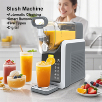 Máquina Eléctrica para Granizados, Máquina Automática para Hacer Helados, Capacidad de 2L, para Uso Doméstico y Comercial, 6 Programas Preestablecidos