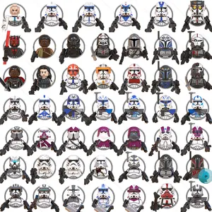 LEMON WM The Bad Batch Space Wars Minifigs REX Jesse Nova Corps Marine Team Trooper Squad Wolfpack AT-RT Building Blocks Toys Fo