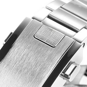 Montre unisexe de luxe à faible MOQ, boîtier en céramique bleue motif dessin animé, cadran blanc, chronographe en acier inoxydable, tachymètre, étanche, verre saphir - Product Image 5