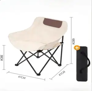 Custom Camping Moon Chair Outdoor Cheap Price Folding Collapsable Camp Chair Ultralight Hiking Beach Portable Lounge Moon Chair