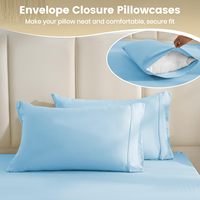 Ensemble de draps en microfibre de refroidissement de luxe 4 pièces literie respirante à poches profondes pour hôtels confort et style de luxe