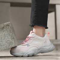 Zapatos de Seguridad para Mujer, Transpirables, con Puntera de Acero Antiaplastamiento, Antipinchazos, Ligeros, Cómodos, Zapatos de Trabajo Antideslizantes