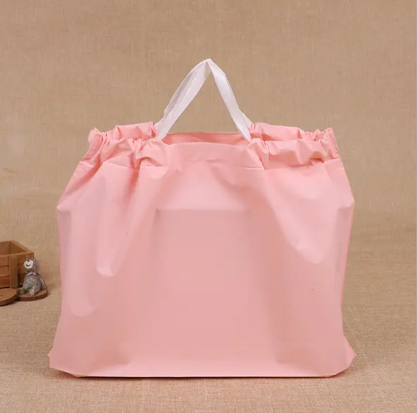 Hot selling Plastic Bag Gift Drawstring Packing Pouches