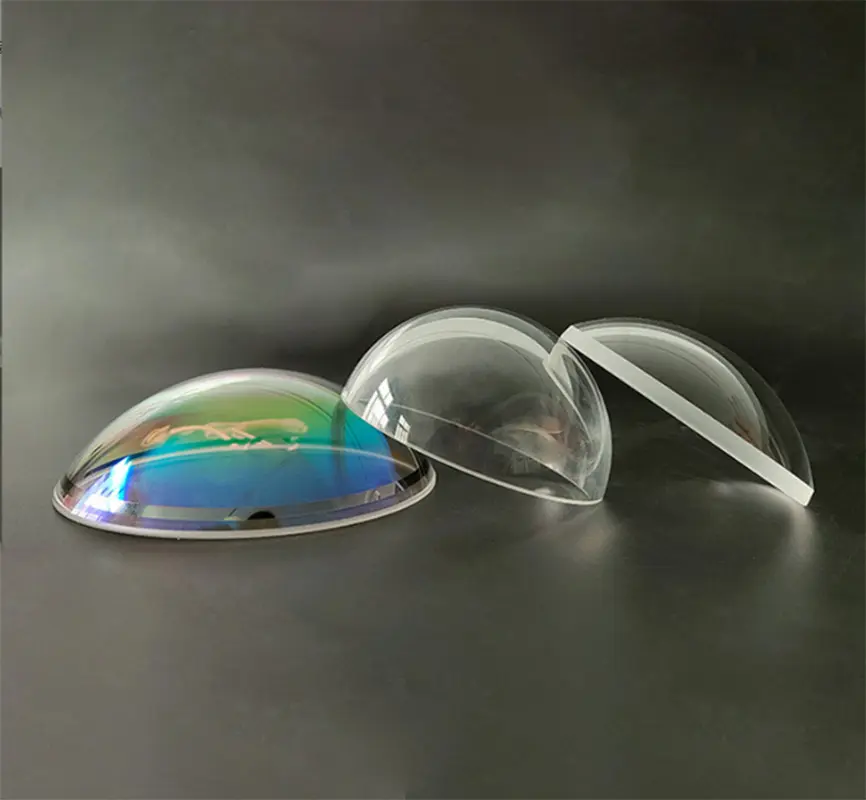 Độ trong suốt cao BK7/K9 chất liệu không tráng hình cầu bán cầu Glass Dome lens cho dưới nước máy ảnh