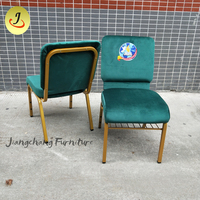 Chaise d'église d'occasion empilable en fer, mobilier de théâtre moderne à prix réduit