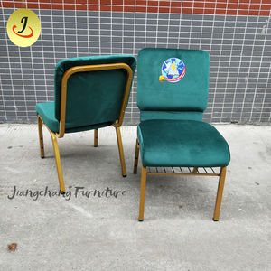 Discount chaise d'église empilable en fer d'occasion à vendre - Product Image 2