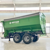 Engraisseur hydraulique haut de gamme avec pompe et boîte de vitesses – Chariot d'engrais et chariot à céréales tractés par tracteur pour la logistique de la récolte