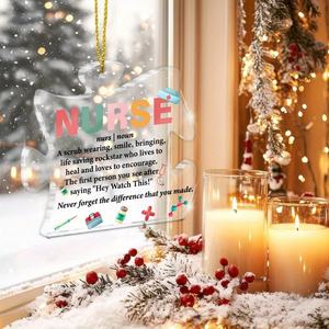 Diytree Branch Puzzle Acrílico Placa decorativa <span class=keywords><strong>Regalo</strong></span> de árbol de Navidad sin formaldehído para agradecer a las enfermeras y al personal médico - Product Image 1