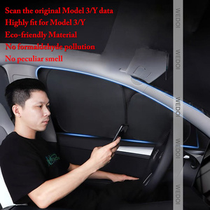 Pare-soleil de fenêtre de voiture sur mesure pour <span class=keywords><strong>tesla</strong></span> fenêtre latérale intimité lucarne aveugle pour <span class=keywords><strong>tesla</strong></span> modèle 3 <span class=keywords><strong>2022</strong></span> fenêtre intimité - Product Image 4