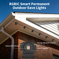 Lumières extérieures permanentes, contrôle par application, étanches IP67, lumières LED RGBIC permanentes pour les avant-toits, pour la maison et le jardin