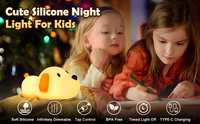 Veilleuse chien mignon respectueux de l'environnement Silicone bébé lampe de chevet USB Rechargeable réglage des lumières